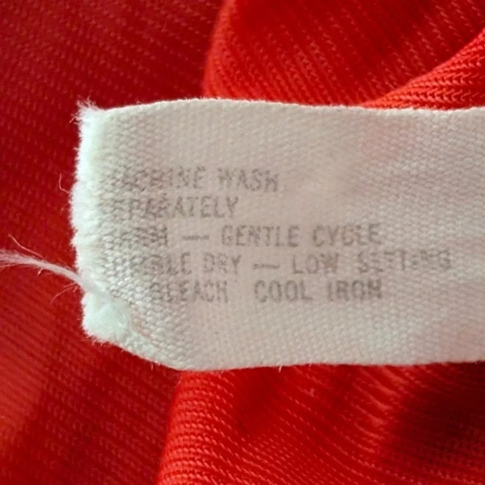 Vintage 60'S Henson Kickernick‎ Pajama Set Women's M Red Nylon Made in USA